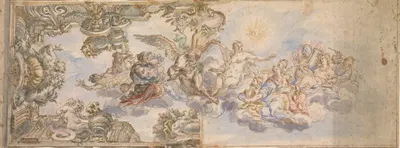Allegorical Design for a Ceiling Fresco by Francesco Albani, 1650-1700 — digital art print download