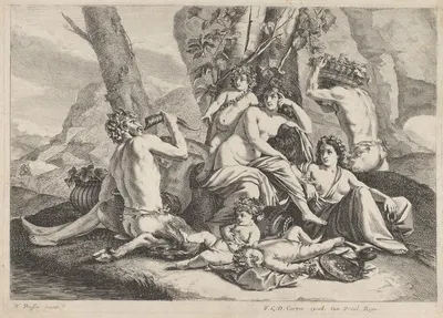 Bacchanaal by Франсуа Шово, 1676 — digital art print download