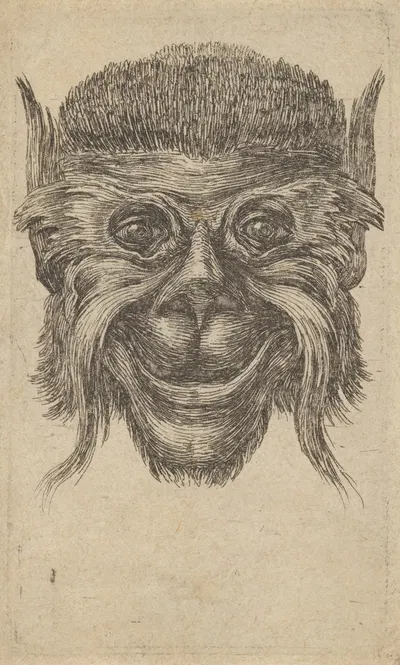 Monkey Mask by Франсуа Шово, 1635–1645 — digital art print download