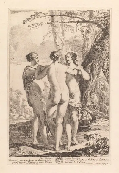 Three Graces by Франсуа Шово — digital art print download