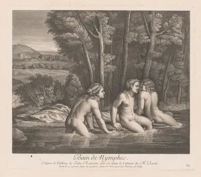 Bathing nymphs by Франсуа де Пойи — digital art print download