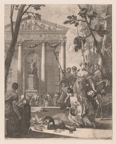 Sacrifice to Diana by Георг Андреас Вольфганг Старший, 1661 — digital art print download