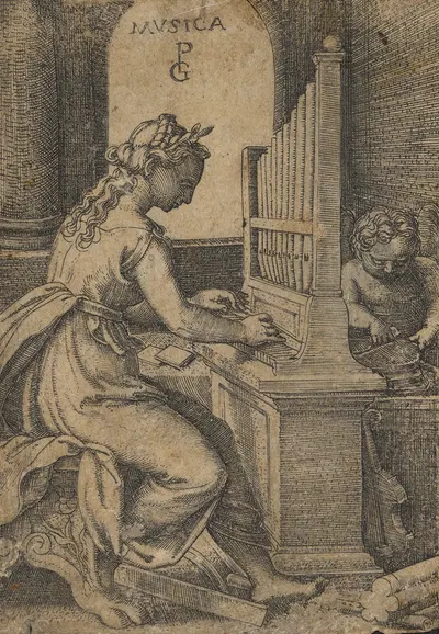Musica by Георг Пенц, 1541 — digital art print download