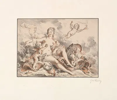 Woman Seated with Four Putti by Жорж Уильям Торнли — digital art print download
