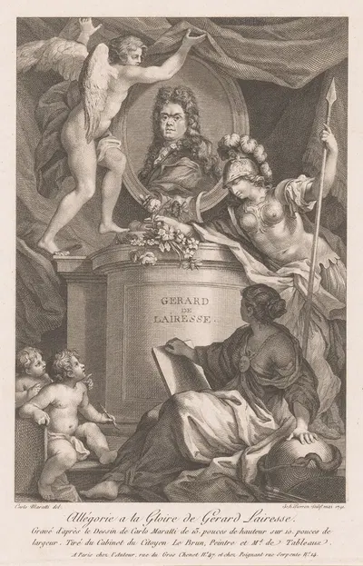 Allegory of Gerard de Lairesse by Jean Antoine Pierron, 1791 — digital art print download