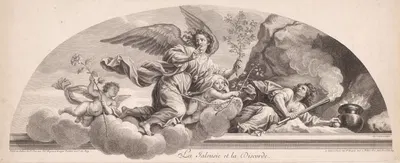 Allegorical representation with Jealousy and Discord by Жан Одран — digital art print download