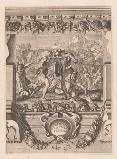 Reconciliation between the Romans and the Sabines by Jean Boulanger, 1659 — digital art print download
