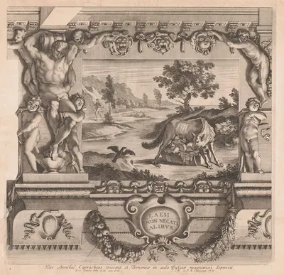 Romulus and Remus with the she-wolf by Жан Буланже, 1659 — digital art print download