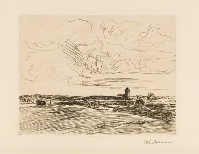 Nordwykabend by Макс Либерман, 1907 — digital art print download