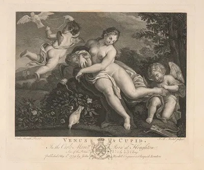 Venus and Cupid by Jean-Baptiste Michel, 1779 — digital art print download
