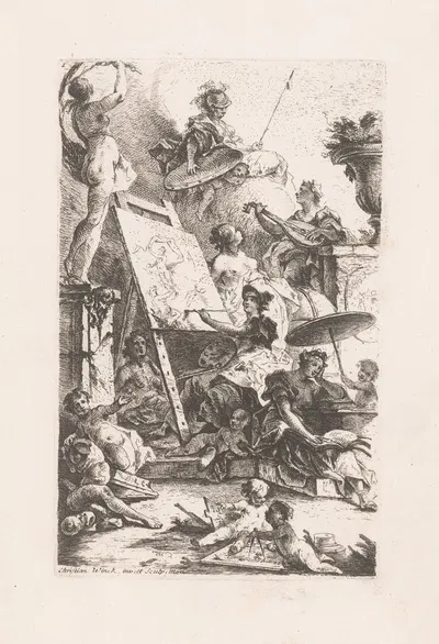 Allegory of painting by Johann Christian Thomas Winck — digital art print download