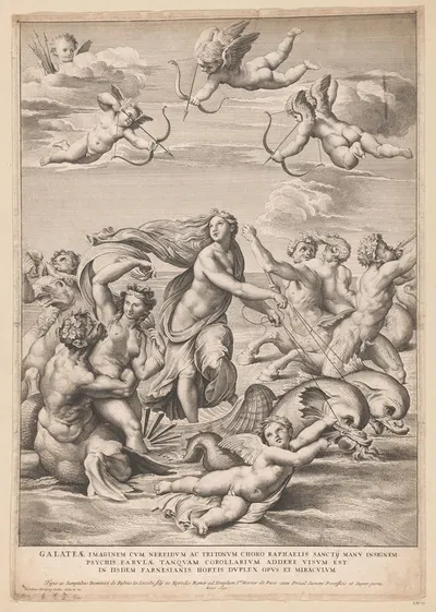 Triumph of Galatea by Николас Дорини, 1693 — digital art print download