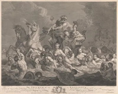 The Triumph of Britannia by Simon François Ravenet — digital art print download