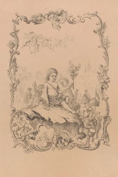 Children and putti by Виллемус Петрюс ван Гелдорп, 1870 — digital art print download