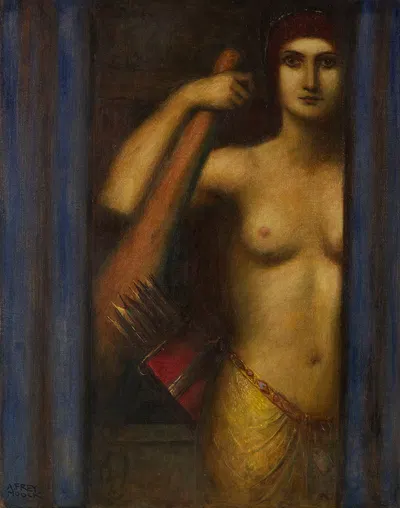 Amazone mit Keule und Köcher by Adolf Frey-Moock — digital art print download