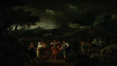 Macbeth meeting the witches by Francesco Zuccarelli, 1760 — digital art print download