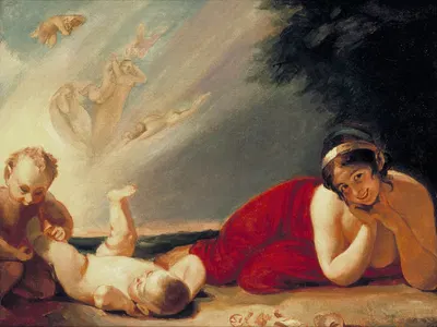 Study for Titania, Puck and the Changeling by George Romney, 1793 — digital art print download