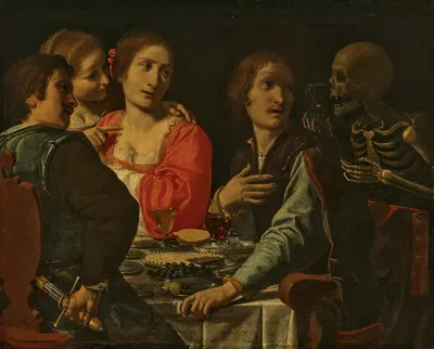 Memento mori; Death comes to the table by Giovanni Martinelli — digital art print download