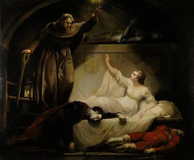 Romeo and Juliet, act V, scene III , Romeo and Paris dead, Juliet and Friar Laurence by Джеймс Норткот, 1790 — digital art…