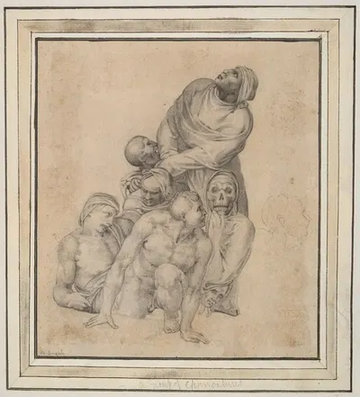 A Group of the Resurrected after ‘The Last Judgment’ by Michelangelo — digital art print download