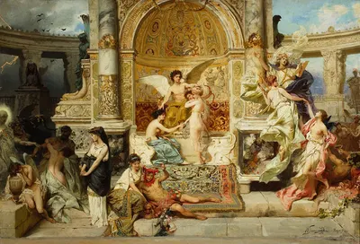 Curtain for the City Theatre in Kraków, sketch by Генрик Симирядзкий, 1893 - 1894 — digital art print download