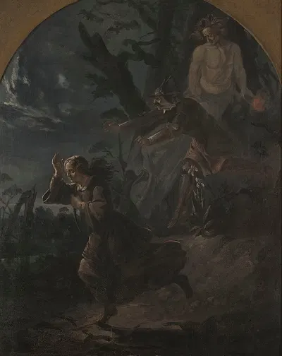 Ballad of the lilies, “Lady slays her wedded knight” by Игнацы Гирдзейевский, 1856 — digital art print download