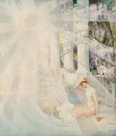 Vision I – sketch for “Annunciation” by Kazimierz Stabrowski — digital art print download