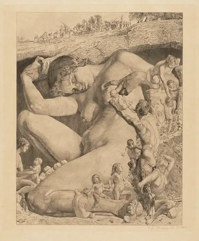 Gaia by Otto Greiner, 1912 — digital art print download