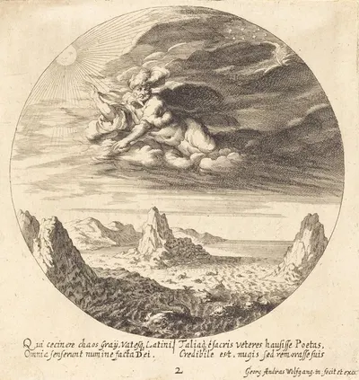 God Creating Order from Chaos by Георг Андреас Вольфганг Старший, 1665 — digital art print download