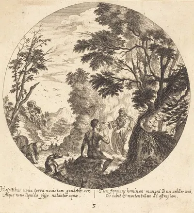 God Creating Man by Георг Андреас Вольфганг Старший, 1665 — digital art print download