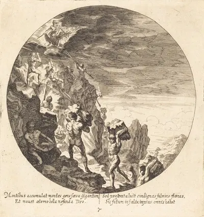 Giants Repelled by Jove by Георг Андреас Вольфганг Старший, 1665 — digital art print download