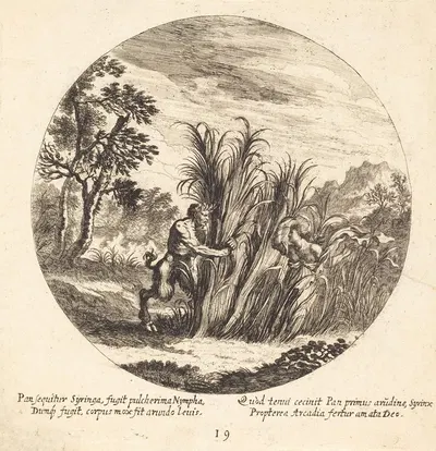Pan and Syrinx by Георг Андреас Вольфганг Старший, 1665 — digital art print download