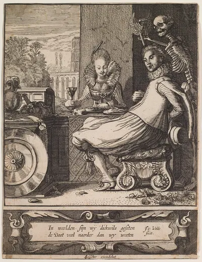 Death Surprising a Couple by Ян ван де Вельде, 1618–1620 — digital art print download