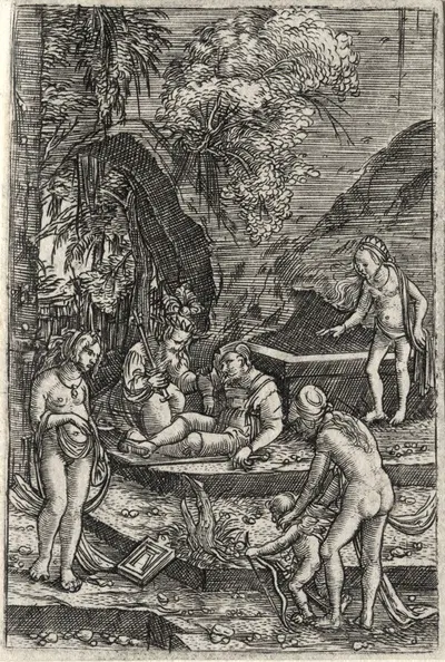The Judgment of Paris by Альбрехт Альтдорфер, 1511 — digital art print download