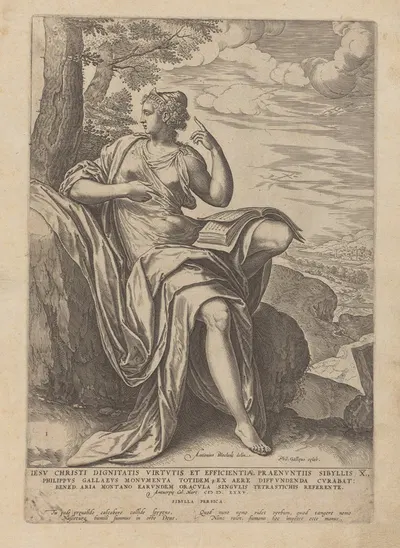 Sibylla Persica by Anthonie Blocklandt Van Montfoort, 1575 — digital art print download