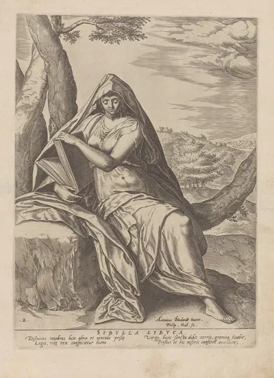 Sibylla Lybica by Anthonie Blocklandt Van Montfoort, 1575 — digital art print download