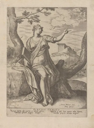 Sibylla Cumaea by Anthonie Blocklandt Van Montfoort, 1575 — digital art print download