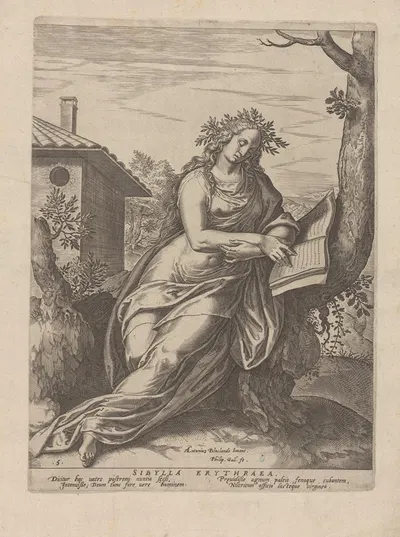 Sibylla Erythaea by Anthonie Blocklandt Van Montfoort, 1575 — digital art print download