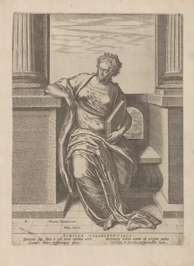 Sibylla Hellespontiaca by Anthonie Blocklandt Van Montfoort, 1575 — digital art print download