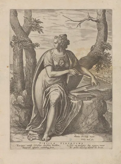 Sibylla Tiburtina by Anthonie Blocklandt Van Montfoort, 1575 — digital art print download