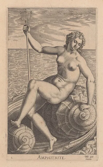 Amphitrite by Филипп Галле, 1587 — digital art print download