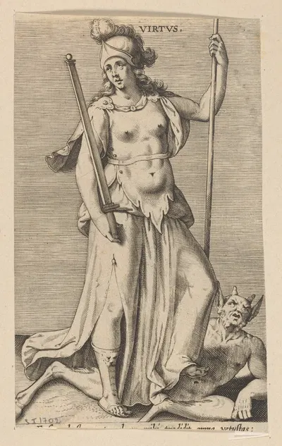 Virtus by Филипп Галле, 1585-1590 — digital art print download