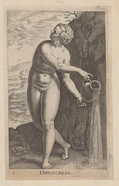 Hippoccrene by Филипп Галле, 1587 — digital art print download