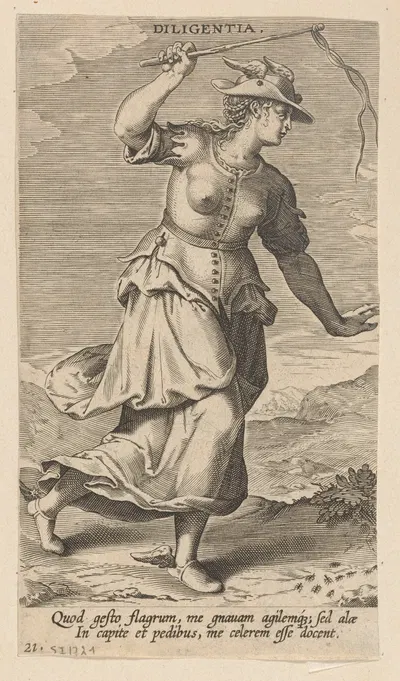 Diligentia by Филипп Галле, 1585-1590 — digital art print download