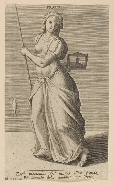 Fraus by Филипп Галле, 1585-1590 — digital art print download