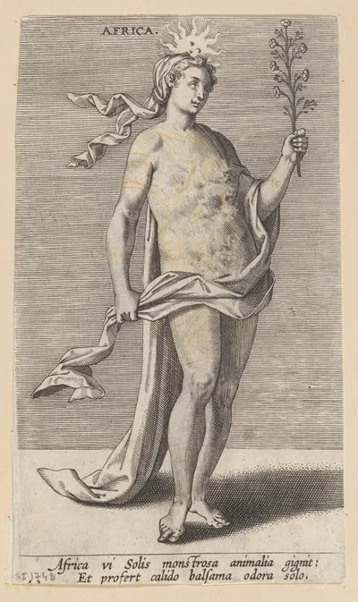 Africa by Philip Galle, 1585-1590 — digital art print download