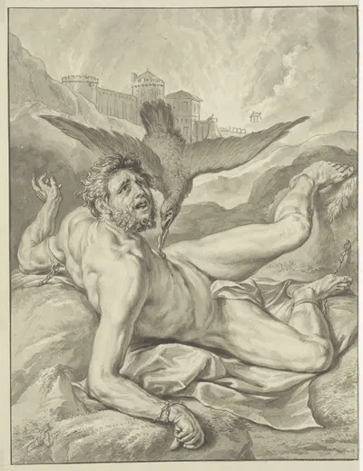 Titius, wien door een gier de lever uitgebeten wordt by Wybrand Hendriks — digital art print download
