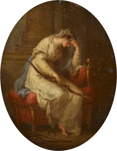 Penelope weeping over Ulysses's bow by Анжелика Кауфман — digital art print download