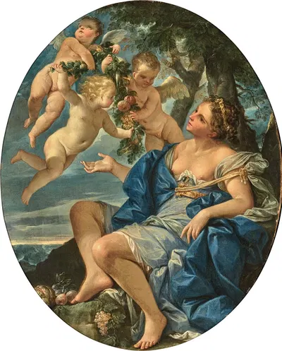Pomona; Allegory of summer by Giovan Gioseffo dal Sole — digital art print download