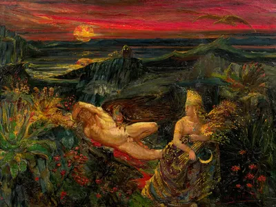 Medea picks the flowers born of the blood of Prometheus by Генри де Гру — digital art print download
